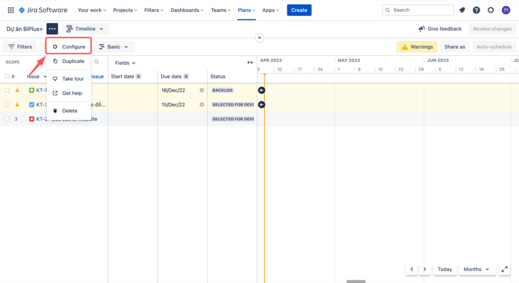 Configure Advanced Roadmap