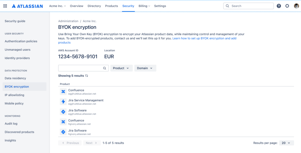 BYOK (Bring Your Own Key) Encryption - Confluence Search